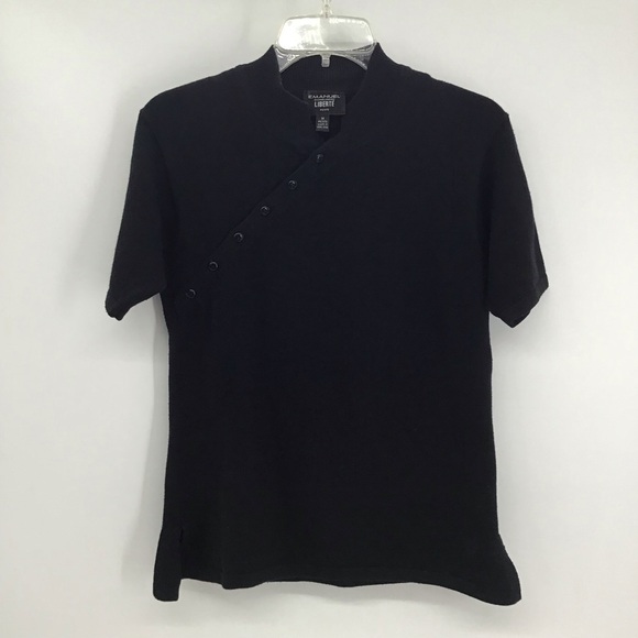 EMANUEL - Emanuel Ungaro LIBERTE Button Sweater Career Casual Black Size M/P - Picture 1 of 7